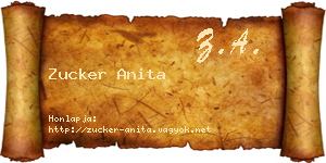 Zucker Anita névjegykártya